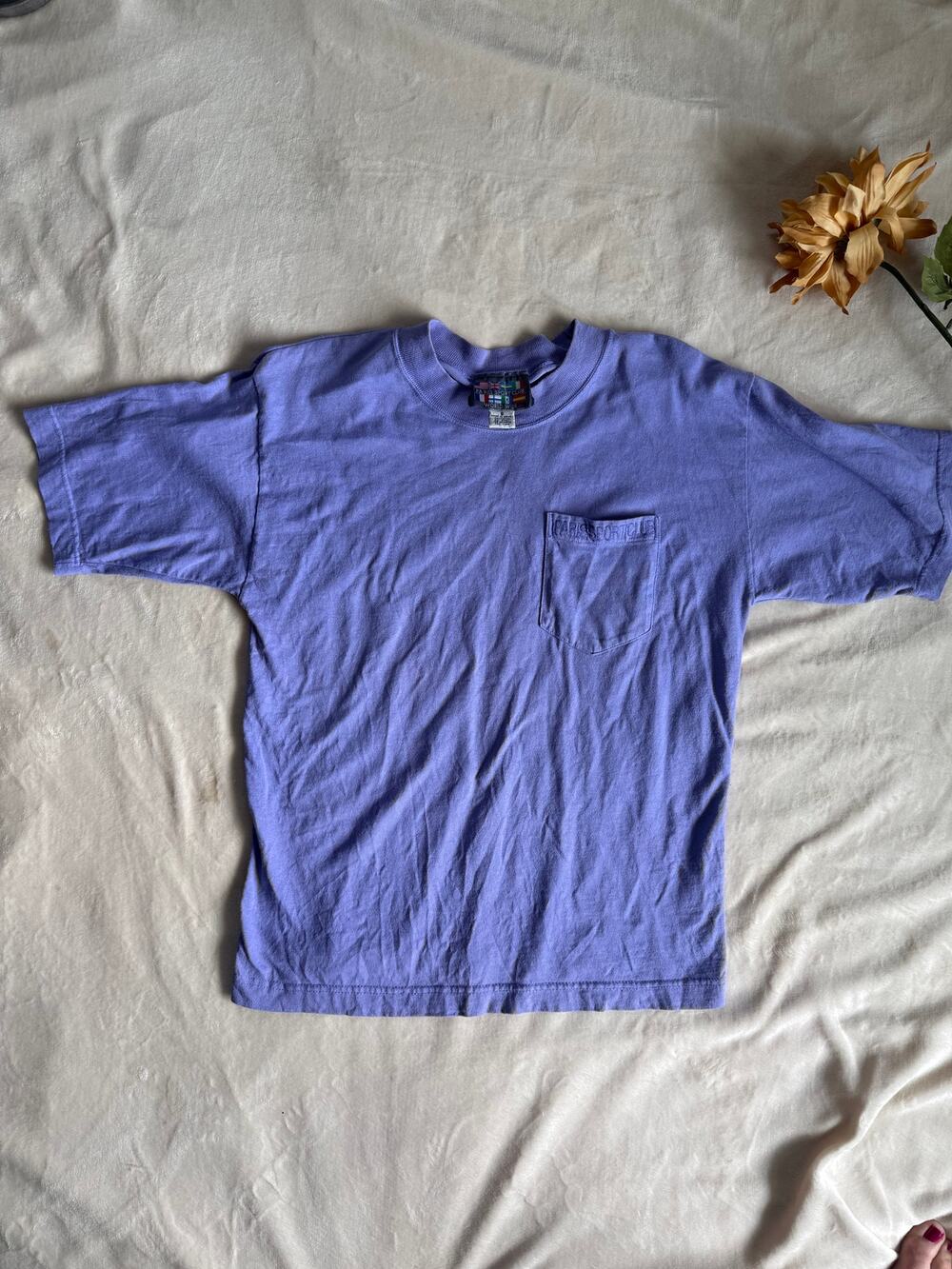 Vintage T-shirt Paris Sports Club Purple Pocket Maurices Size S